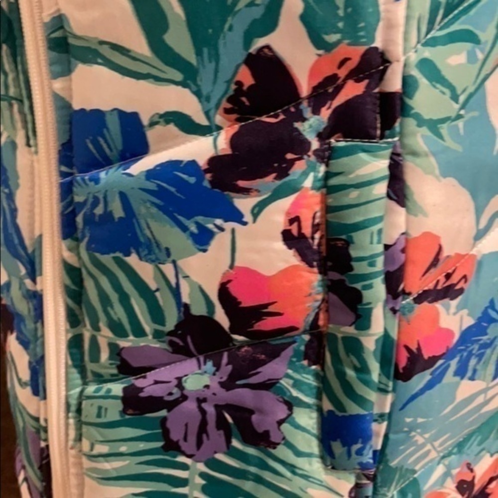 CARIBBEAN JOE Vest Floral full zipper outerwear new Size small - Picture 5 of 8
